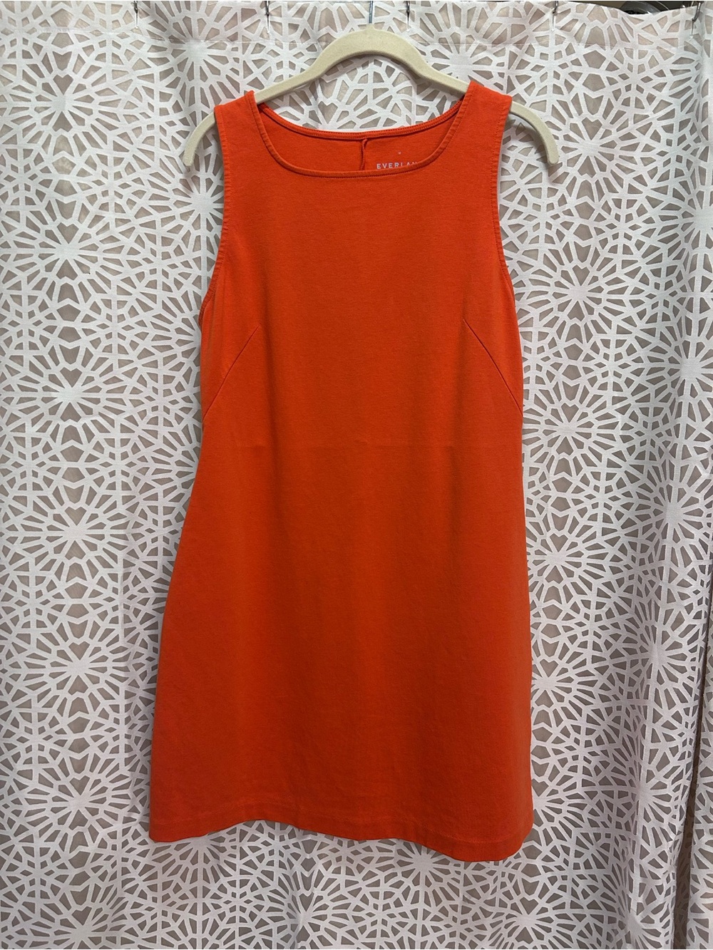 Everlane Orange Sleeveless Shift Mini Dress Size Medium